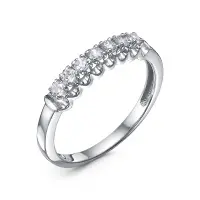 Кольцо из серебра с фианитами