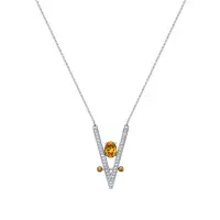 Серебряное колье с фианитами