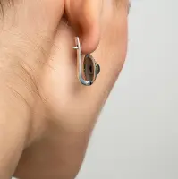 Серьги из серебра с лабрадором