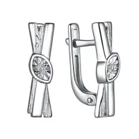 Серьги из серебра с бриллиантом Серьги из серебра с бриллиантом