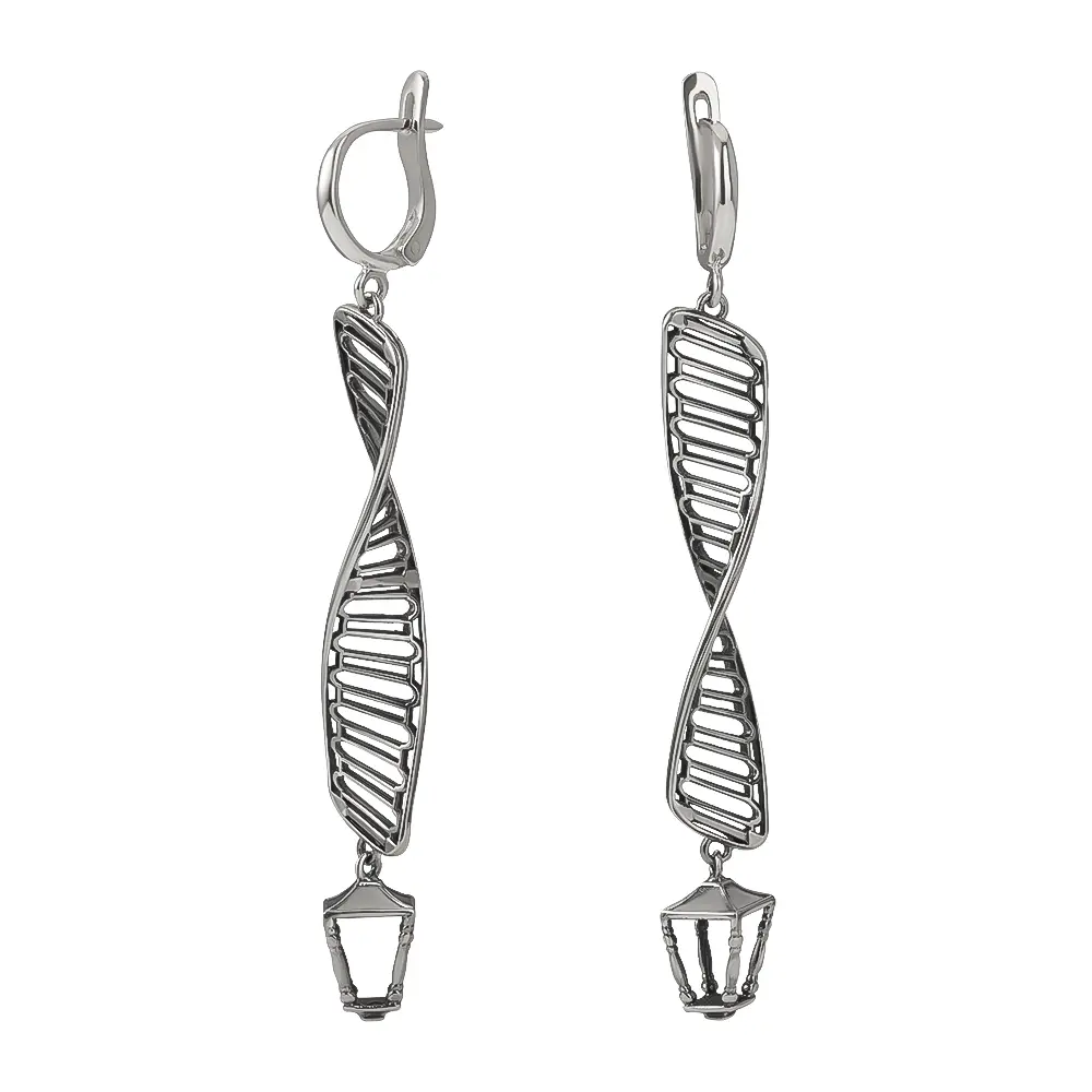 Серьги из серебра «Фонтанка»