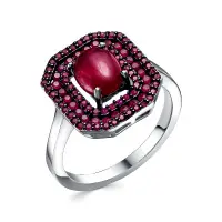 Кольцо из серебра с рубинами Кольцо из серебра с рубинами