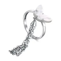 Кольцо из серебра с перламутром «Бабочка»