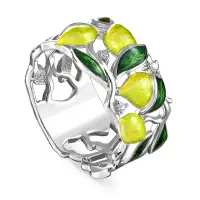 Кольцо из серебра с бриллиантом «Санторини Лимон» Кольцо из серебра с бриллиантом «Санторини Лимон»