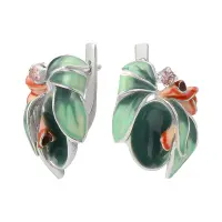 Серебряные серьги «Розовая фантазия»