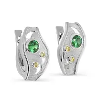 Серебряные серьги с фианитами