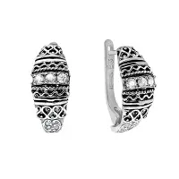 Серебряные серьги с фианитом Серебряные серьги с фианитом