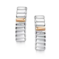 Серьги из серебра с позолотой и бриллиантами