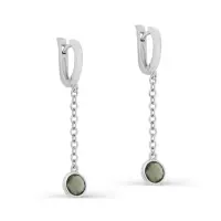 Серьги из серебра с алланитом Серьги из серебра с алланитом