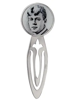 Серебряная закладка для книг «Есенин»