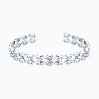 Браслет из серебра с фианитами