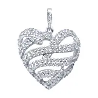 Подвеска из серебра с фианитами «Змея» Подвеска из серебра с фианитами «Змея»