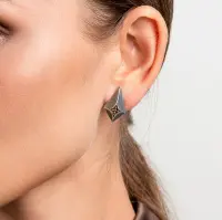 Серебряные серьги «Звезда» Серебряные серьги «Звезда»