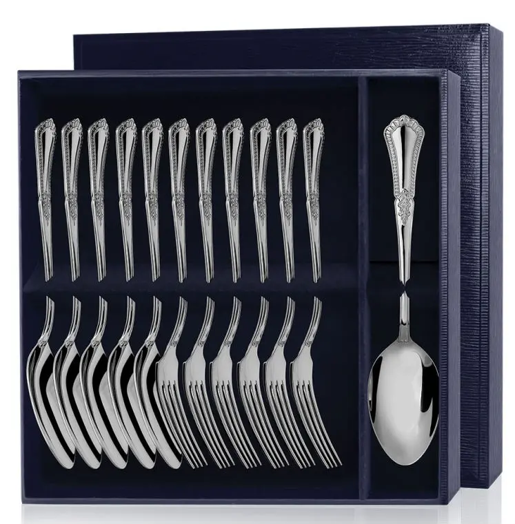 Серебряный набор «Фаворит» 12 предметов ложки и вилки
