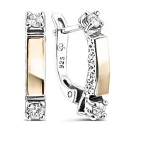 Серебряные серьги с финитами