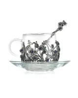 Чашка «Незабудки» с ложкой Чашка «Незабудки» с ложкой