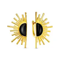 Серьги из серебра 925 пробы с агатом «Солнце» Серьги из серебра 925 пробы с агатом «Солнце»