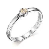 Кольцо из серебра с бриллиантом