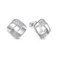 Серьги из серебра с фианитами