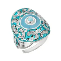 Кольцо из серебра с эмаью «Барокко» Кольцо из серебра с эмаью «Барокко»