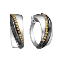 Серьги из серебра с цитринами