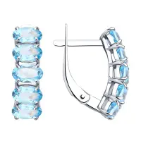 Серебряные серьги с топазами