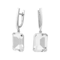 Серьги из серебра с горным хрусталем Серьги из серебра с горным хрусталем