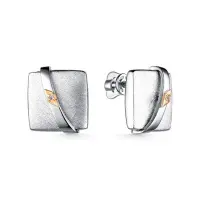 Серьги из серебра с бриллиантом