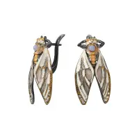 Серебряные серьги «Цикады»