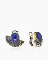 Серебряные серьги с лазуритом