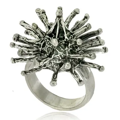 Серебряное кольцо «Ерш»