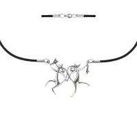 Серебряное колье «Танец»