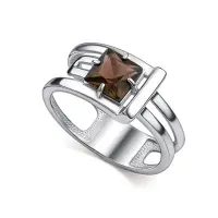 Кольцо из серебра с раухтопазом