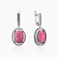 Серебряные серьги «Тулитовые Грезы»