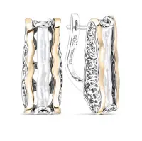 Серьги из серебра с жемчугом Барокко