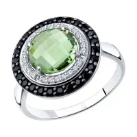 Кольцо Sokolov из серебра с миксом камней