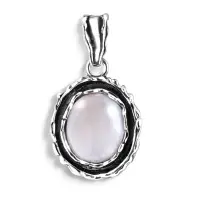 Серебряный кулон с голубым агатом Серебряный кулон с голубым агатом