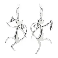 Серебряные серьги «Танец»