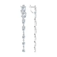 Серьги из серебра с фианитами Серьги из серебра с фианитами