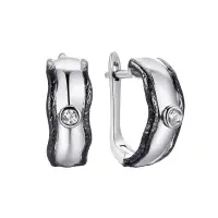 Серебряные серьги с фианитами