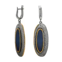 Серьги с лазуритом из серебра Серьги с лазуритом из серебра