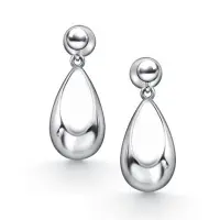 Серьги из серебра «Капля»