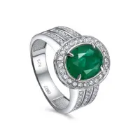 Кольцо из серебра с алпанитом и фианитами Кольцо из серебра с алпанитом и фианитами