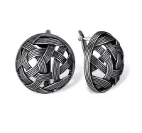 Серьги из серебра «Клубок»