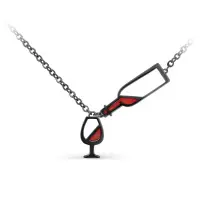 Серебряное колье с эмалью «Вино»
