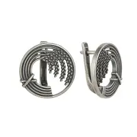 Серебряные серьги «Пшеница колоски» русское поле Серебряные серьги «Пшеница колоски» русское поле