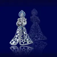 Елочная игрушка из серебра «Снегурочка»