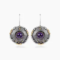 Серебряные серьги «Аметистовая Энигма»
