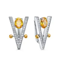 Серебряные серьги с фианитами Серебряные серьги с фианитами
