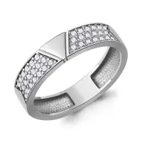 Серебряное кольцо с фианитами